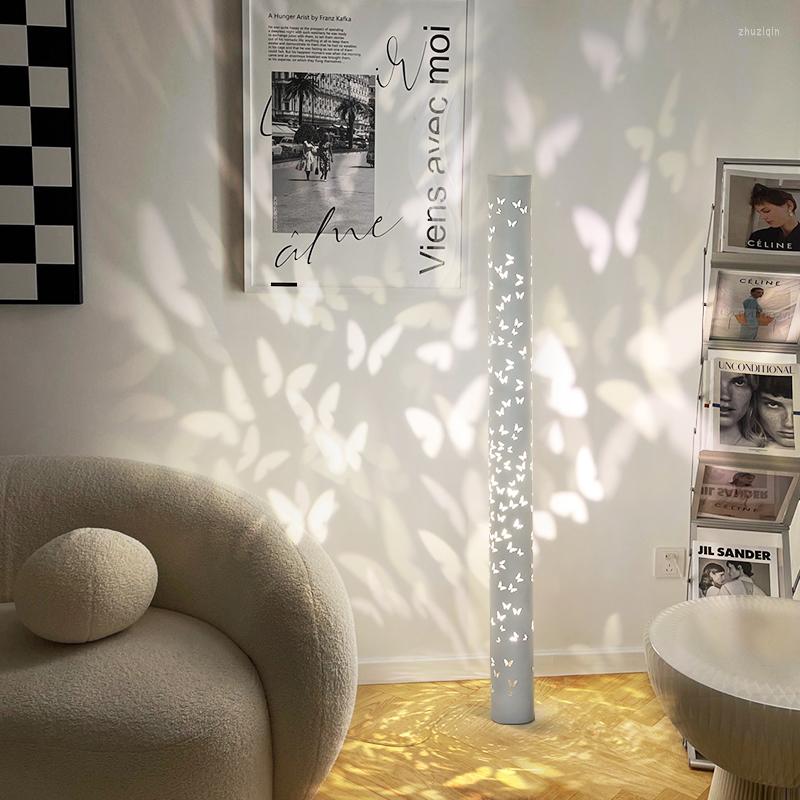 Lamps Floor RGB LED Butterfly Lights For Living Room Bedroom Vertical Lamp Light Shadow Simple Home Decoration