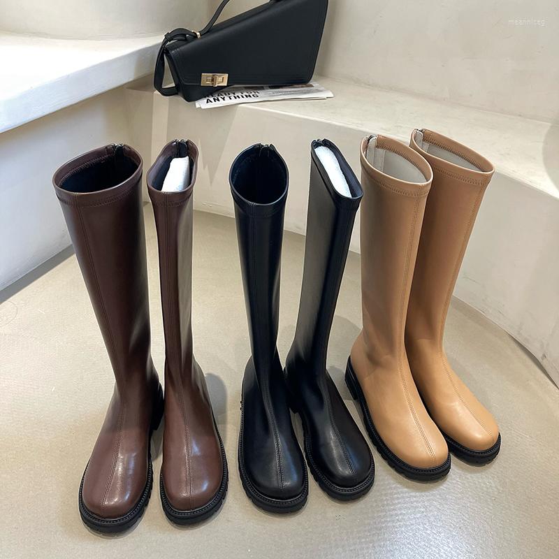 Boots Round Toe Women Knee High Flat Low Heels Black Brown Khaki 2022 Arrivals Back Zipper Stretch Shoes Fashion Pumps 39
Boots Round Toe Women Knee High Flat Low Heels Black Brown Khaki 2022 Arrivals Back Zipper Stretch Shoes Fashion Pumps 39
