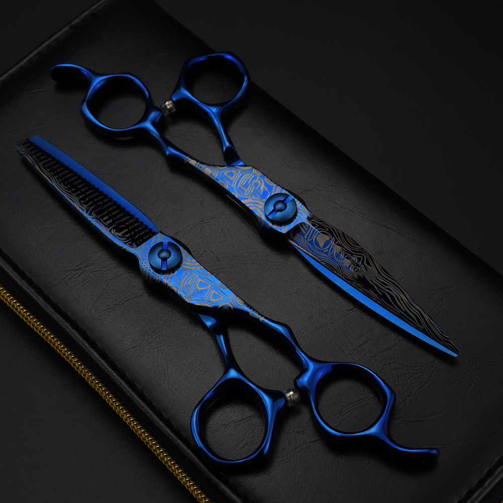 Hair Scissors Professional 6 '' Upscale scissor Blue Damascus hair scissors haircut thinning barber tools cutting shears Hairdressing scissors 230403
Hair Scissors Professional 6 '' Upscale scissor Blue Damascus hair scissors haircut thinning barber tools cutting shears Hairdressing scissors 230403
