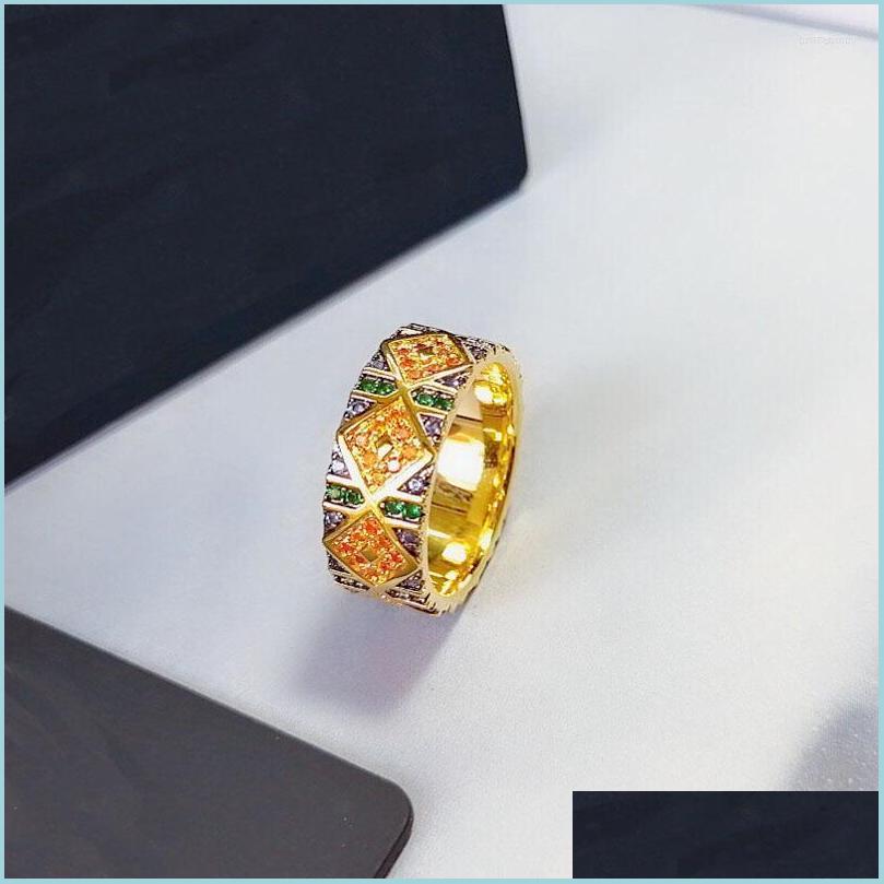 Cluster Rings Cluster Rings Fashion Real 925 Sterling Sier Gold Color Mticolor Rhombus Pattern Tribal Wide Finger Ring Mana Series F Dhbmw 
Cluster Rings Cluster Rings Fashion Real 925 Sterling Sier Gold Color Mticolor Rhombus Pattern Tribal Wide Finger Ring Mana Series F Dhbmw