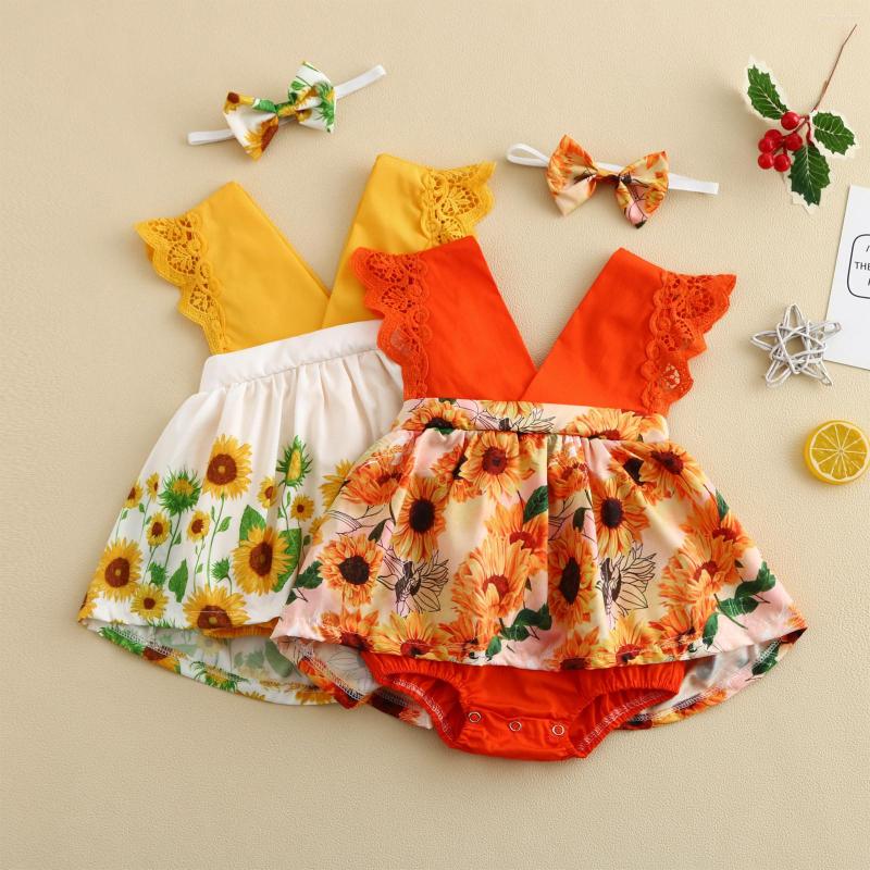 Girl Dresses Borns Baby Girls Bodysuit Dress Clothing Summer Sunflower Print Lace Sleeveless Set Clothes Outfits, Orange
Girl Dresses Borns Baby Girls Bodysuit Dress Clothing Summer Sunflower Print Lace Sleeveless Set Clothes Outfits, Orange