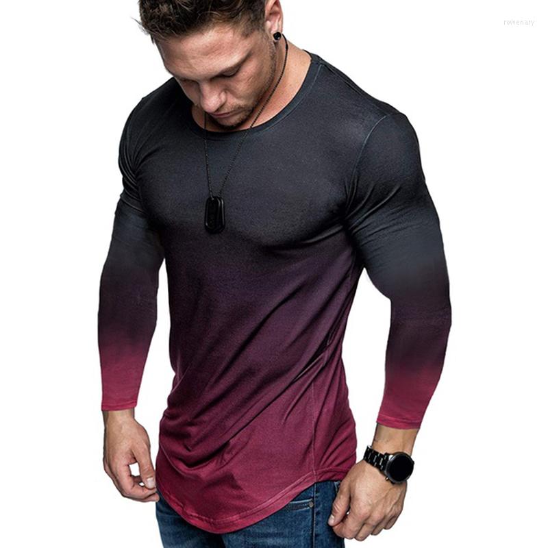 Men's T Shirts Fashion Long Sleeve T-Shirt For Men Casual Fitness Shirt Male Quick Dry Compression Gradient Color Printed, Blue
Men's T Shirts Fashion Long Sleeve T-Shirt For Men Casual Fitness Shirt Male Quick Dry Compression Gradient Color Printed, Blue