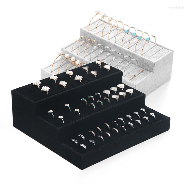 Jewelry Pouches 3 Layers Velvet Bracelet Bangle Ring Display Case Storage Organizer Holder Stand Rack
Jewelry Pouches 3 Layers Velvet Bracelet Bangle Ring Display Case Storage Organizer Holder Stand Rack