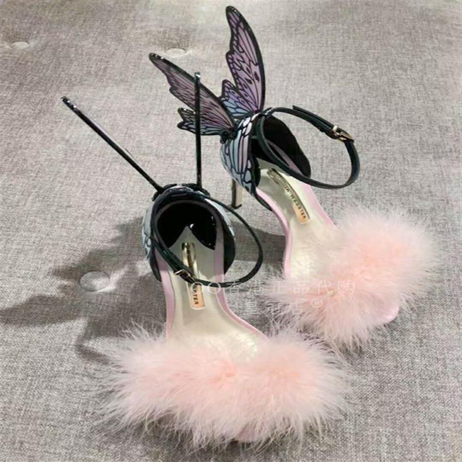 Sophia Webster Fur Sandals High heel Angel Wing Butterfly Gladiators Colorful Lady Pumps220Z
Sophia Webster Fur Sandals High heel Angel Wing Butterfly Gladiators Colorful Lady Pumps220Z