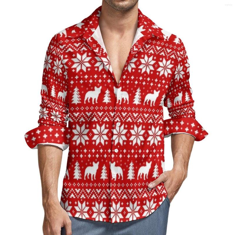 Men's Casual Shirts Festive Christmas Shirt Cute Dog Print Long Sleeve Graphic Street Blouses Autumn Trending Oversized Top, Style-16
Men's Casual Shirts Festive Christmas Shirt Cute Dog Print Long Sleeve Graphic Street Blouses Autumn Trending Oversized Top, Style-16