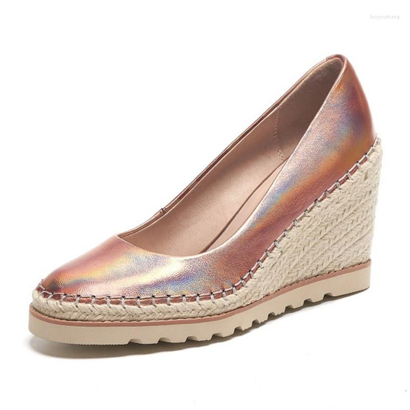 Dress Shoes Autumn Genuine Leather Wedge Women High Heels Fashion Platform Woman Casual Ladies Quality, Gold
Dress Shoes Autumn Genuine Leather Wedge Women High Heels Fashion Platform Woman Casual Ladies Quality, Gold