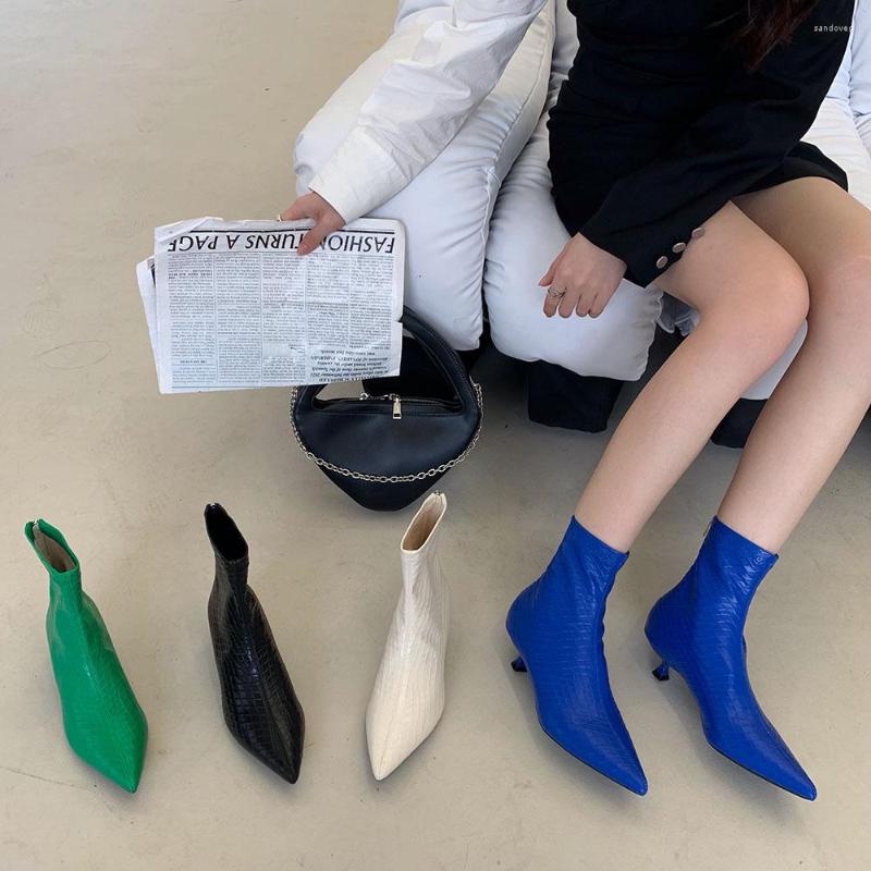 Boots 2022 Arrivals Women Sock Pointed Toe Stretch Shoes Thin Mid Heels Black Beige Green Blue Back Zipper Winter
Boots 2022 Arrivals Women Sock Pointed Toe Stretch Shoes Thin Mid Heels Black Beige Green Blue Back Zipper Winter