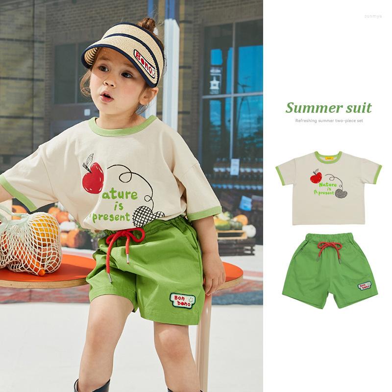 Clothing Sets Girls T-shirt 2022 Summer Cartoon Children's Short-Sleeved Green Fashion Shorts Girls' Brand, Letter short sleeve 
Clothing Sets Girls T-shirt 2022 Summer Cartoon Children's Short-Sleeved Green Fashion Shorts Girls' Brand, Letter short sleeve