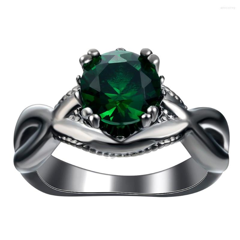 Wedding Rings Hainon Black Gold Color For Women Paved Green Round Cubic Zircon Vintage Engagement Party Unique Finger
Wedding Rings Hainon Black Gold Color For Women Paved Green Round Cubic Zircon Vintage Engagement Party Unique Finger