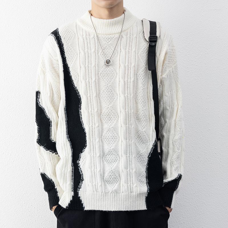 Men's Sweaters 2022 Men's Mock Neck Sweater Youth Color Matching Fashion Thick Twist Knitwear, Khaki 3147
Men's Sweaters 2022 Men's Mock Neck Sweater Youth Color Matching Fashion Thick Twist Knitwear, Khaki 3147