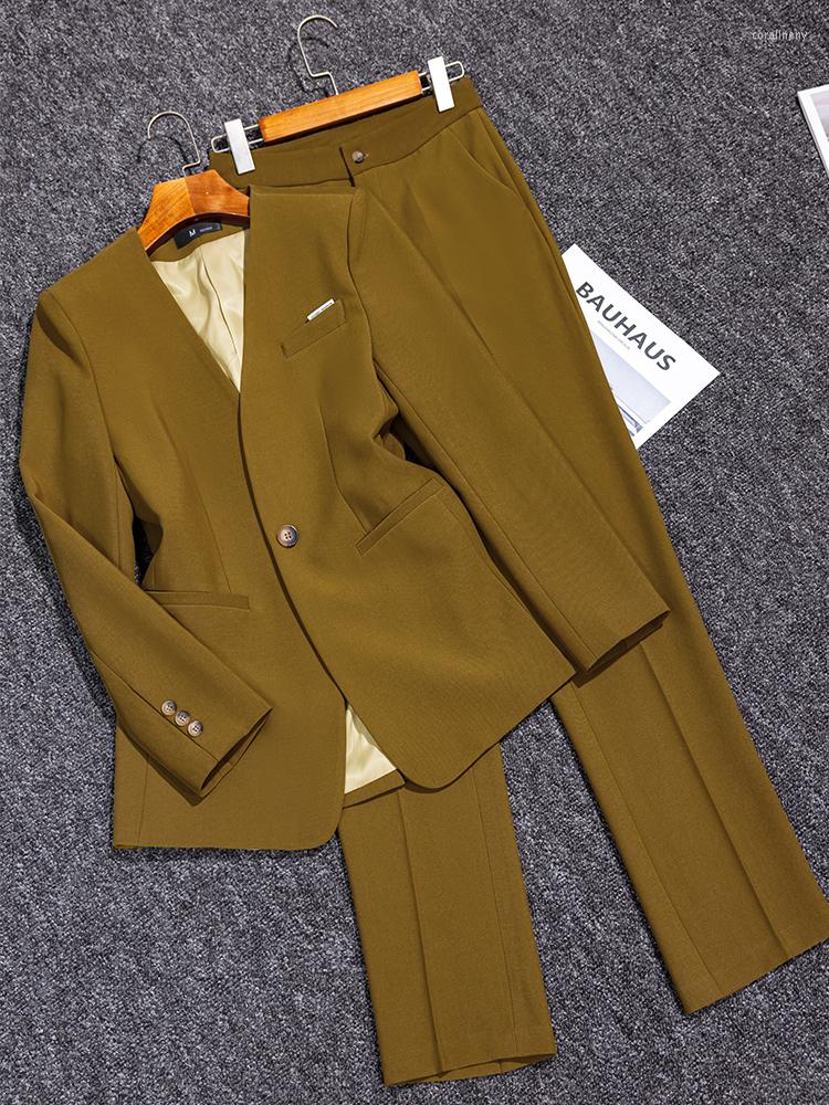 Women' Two Piece Pants Pink Black Yellow Women Formal Pant Suit Single Button V-Neck 2 Set Blazer Jacket And Trouser For Office Ladies Work, Pink 2 piece set
Women' Two Piece Pants Pink Black Yellow Women Formal Pant Suit Single Button V-Neck 2 Set Blazer Jacket And Trouser For Office Ladies Work, Pink 2 piece set