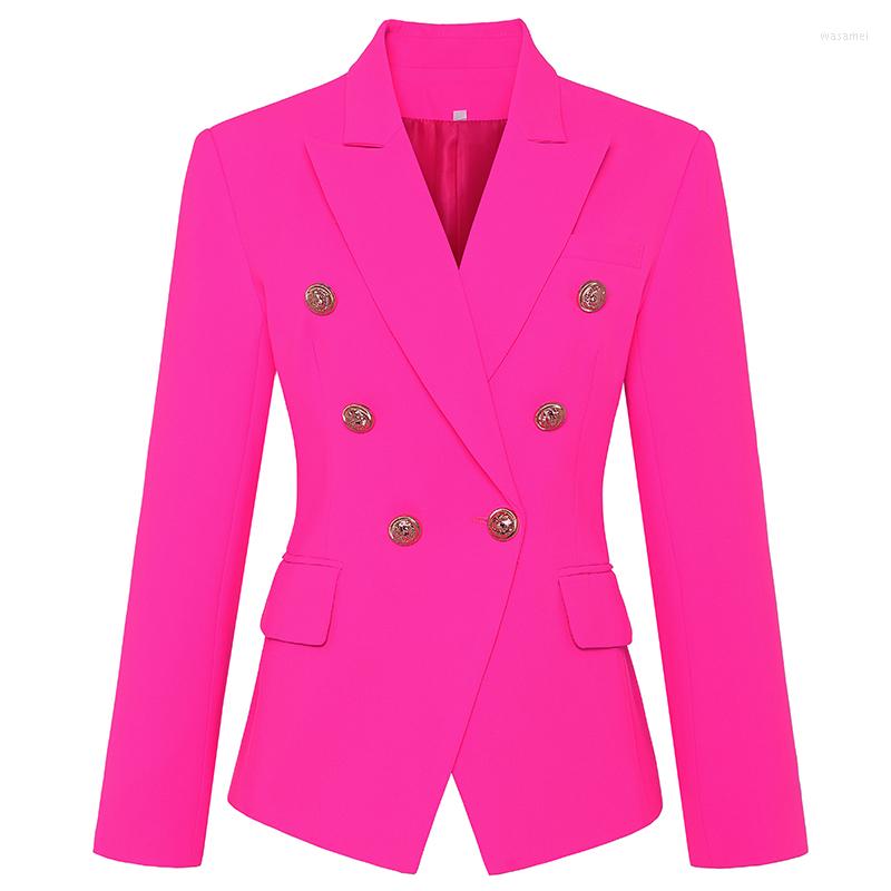Women' Suits HIGH STREET 2022 Stylish Designer Blazer Women' Classic Double Breasted Metal Buttons Slim Fitting Jacket Pink, Picture shown
Women' Suits HIGH STREET 2022 Stylish Designer Blazer Women' Classic Double Breasted Metal Buttons Slim Fitting Jacket Pink, Picture shown