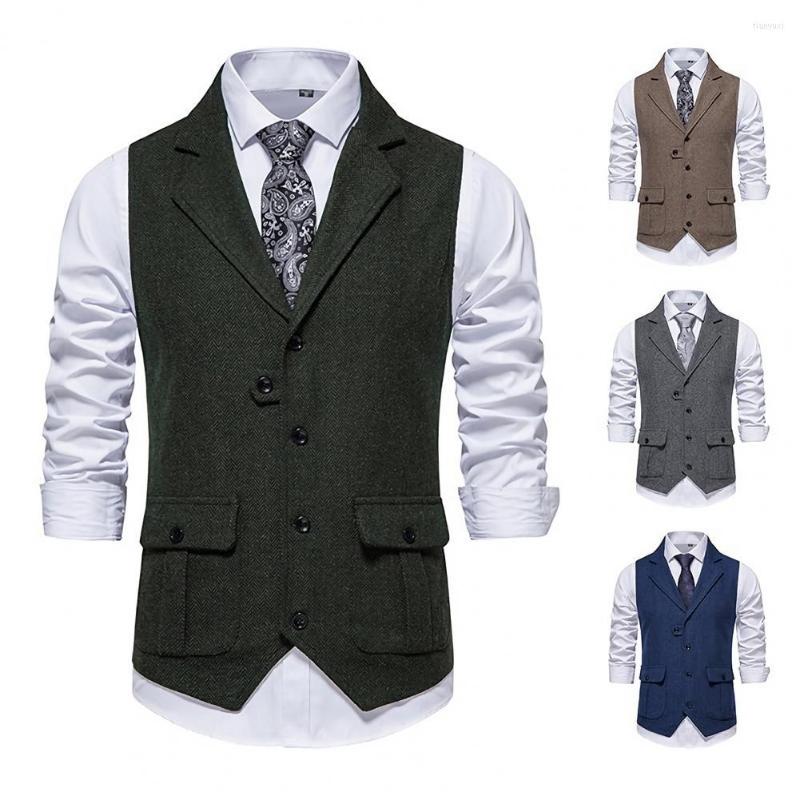 Men' Vests Male Pure Color Single Breasted Vest Spring Autumn Suit Buttons For Daily Wear, Brown
Men' Vests Male Pure Color Single Breasted Vest Spring Autumn Suit Buttons For Daily Wear, Brown