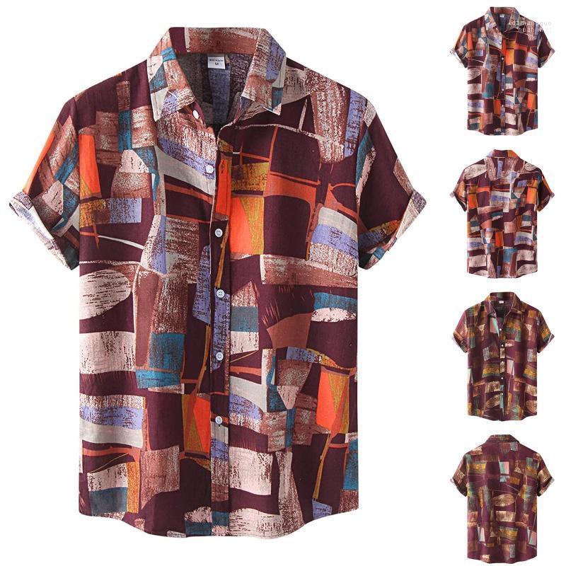 Men's Casual Shirts Men's Summer Vintage Print Hawaii Tops Vacation Loose Short-sleeved Blouse Beach Shirt For Men, Brown
Men's Casual Shirts Men's Summer Vintage Print Hawaii Tops Vacation Loose Short-sleeved Blouse Beach Shirt For Men, Brown