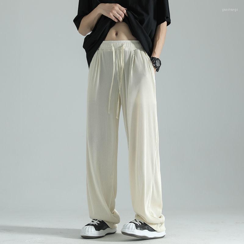 Men's Pants Summer Pleated Men Fashion Oversized Casual Ice Silk Mens Japanese Streetwear Loose Straight Trousers, Black
Men's Pants Summer Pleated Men Fashion Oversized Casual Ice Silk Mens Japanese Streetwear Loose Straight Trousers, Black