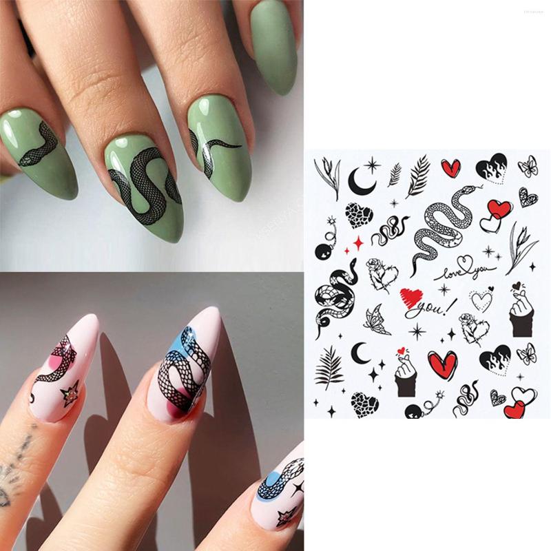 Nail Stickers Valentine's Day 3D Snake Design Women Love Art Tattoo Slider Gel Polish Decal Temporary Decoration, 1 sheet
Nail Stickers Valentine's Day 3D Snake Design Women Love Art Tattoo Slider Gel Polish Decal Temporary Decoration, 1 sheet