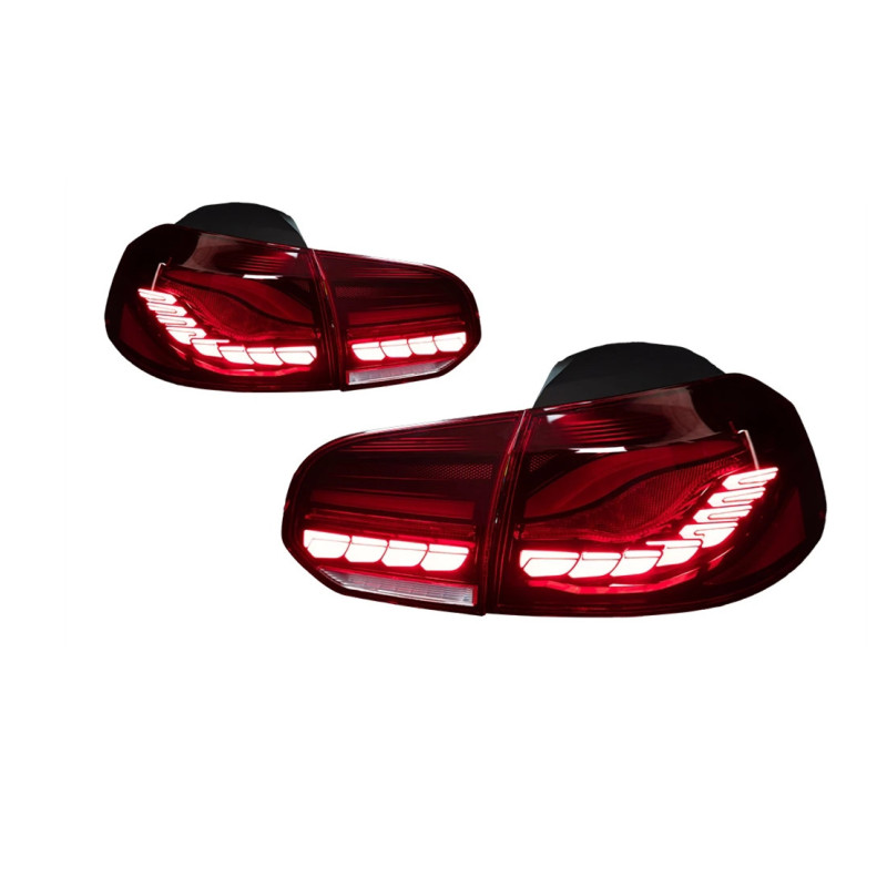 Taillight For Golf6 Golf MK6 2009-2012 Tail Lights With Sequential Turn Signal Animation Brake Parking Lighthouse Facelift