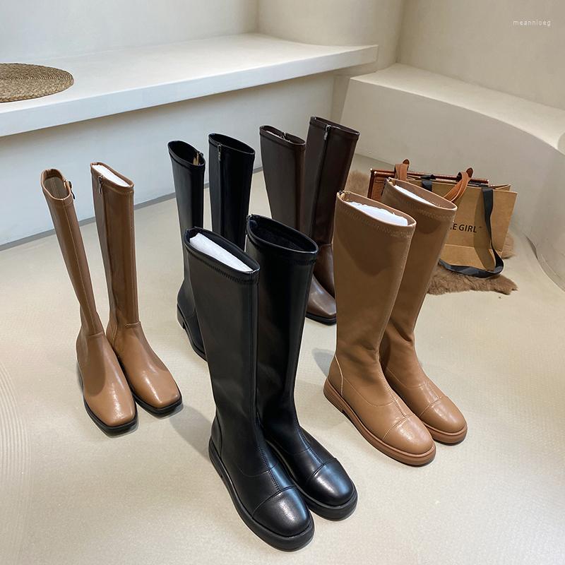 Boots Round Toe Women Knee High Flat Heeled 2022 Arrivals Autumn Winter Black Brown Dress Shoes Knight Booties Woman
Boots Round Toe Women Knee High Flat Heeled 2022 Arrivals Autumn Winter Black Brown Dress Shoes Knight Booties Woman