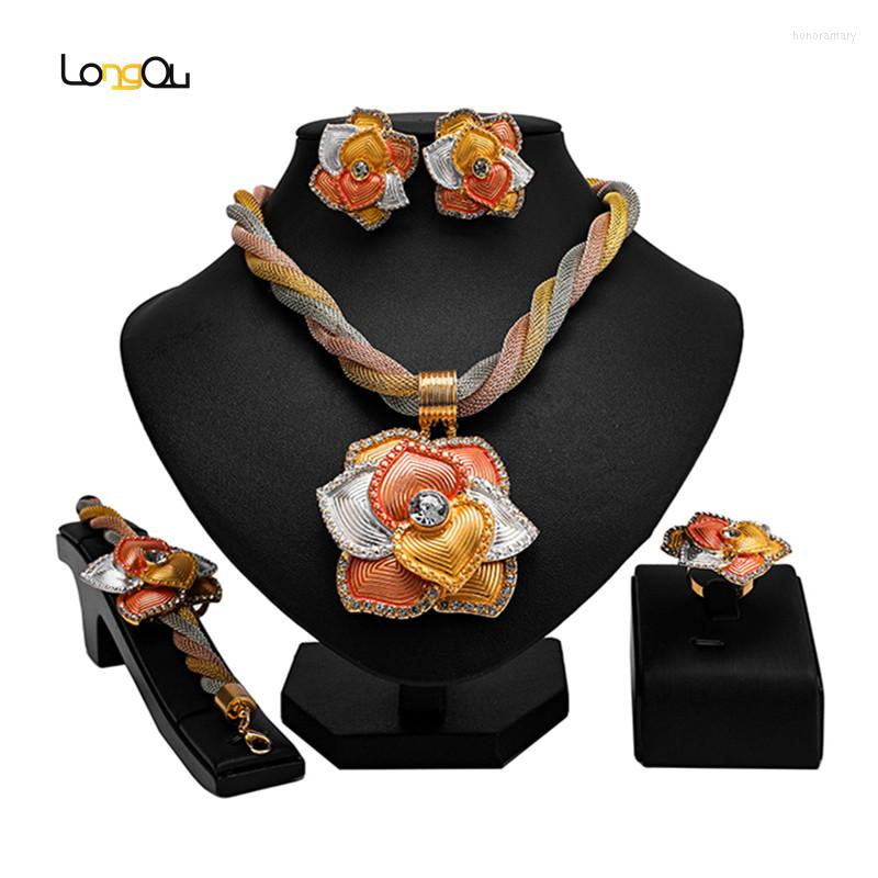 Necklace Earrings Set Longqu Dubai Gold Colorful Jewelry Wholesale Nigerian Wedding Woman Accessories African Bridal, Picture shown
Necklace Earrings Set Longqu Dubai Gold Colorful Jewelry Wholesale Nigerian Wedding Woman Accessories African Bridal, Picture shown