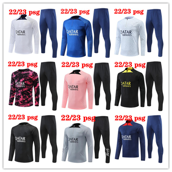 22 23 Half zipper psgs tracksuit 2021 2022 2023 soccer Jersey MBAPPE kids and men paris training suit long sleeve Football kit uniform chandal adult boys
22 23 Half zipper psgs tracksuit 2021 2022 2023 soccer Jersey MBAPPE kids and men paris training suit long sleeve Football kit uniform chandal adult boys