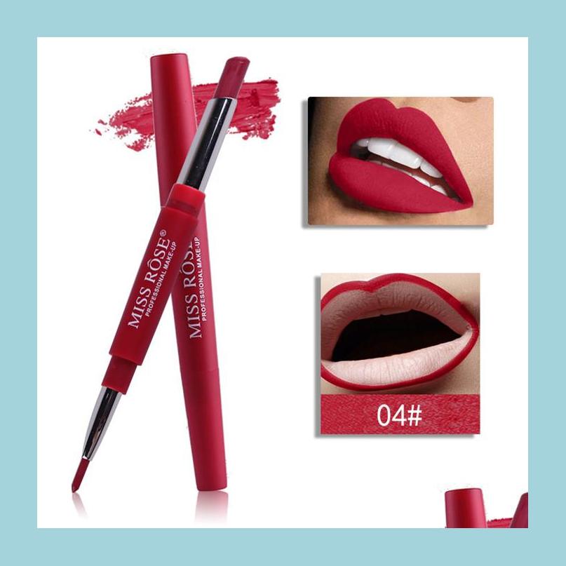 Lipstick Miss Rose 20 Colors Longlasting Lip Liner Matte Pencil Waterproof Moisturizing Lipsticks Makeup Contour Cosmetics 6Pcs Drop Dhetn, Tell us the colors you want
Lipstick Miss Rose 20 Colors Longlasting Lip Liner Matte Pencil Waterproof Moisturizing Lipsticks Makeup Contour Cosmetics 6Pcs Drop Dhetn, Tell us the colors you want