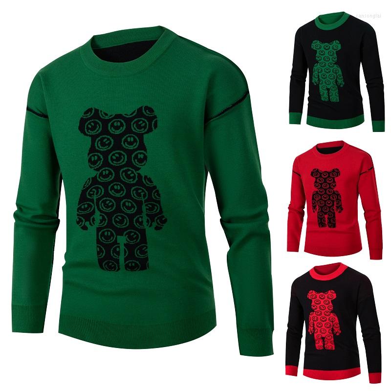 Men's Sweaters Autumn And Winter Trend Men's Bear Fashion Top Round-neck Sweater Men, Black green
Men's Sweaters Autumn And Winter Trend Men's Bear Fashion Top Round-neck Sweater Men, Black green