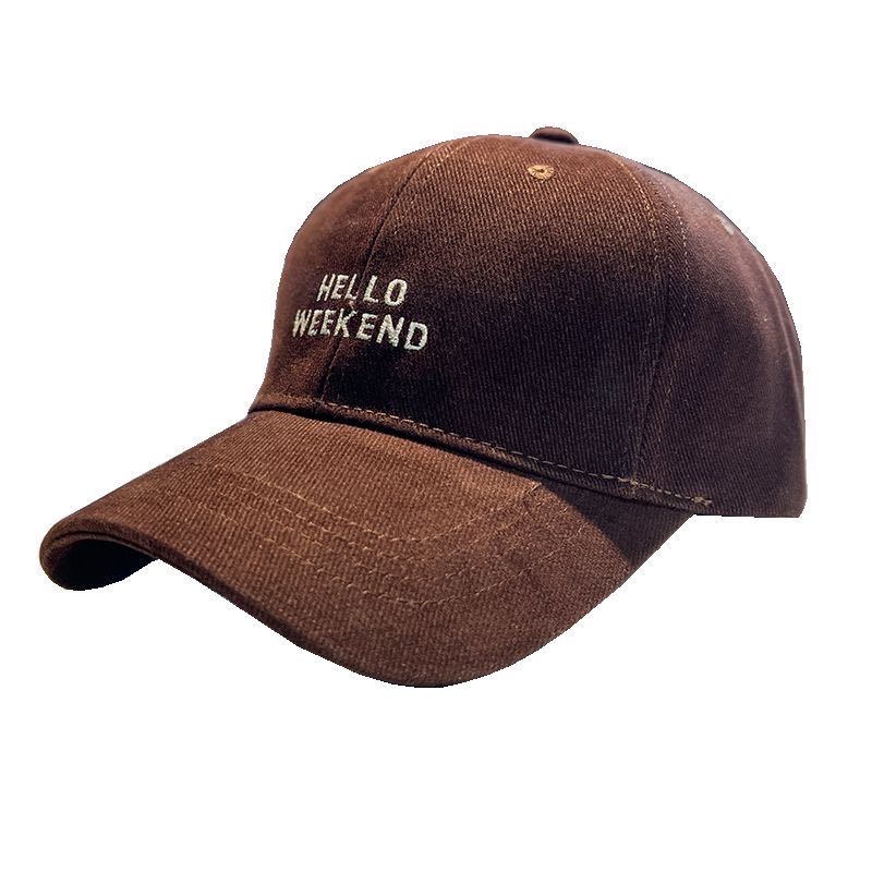 Korean version of embroidered letters baseball cap men and women youth couple students hard top duck tongue hat Japanese retro sunshade hat, Brown
Korean version of embroidered letters baseball cap men and women youth couple students hard top duck tongue hat Japanese retro sunshade hat, Brown