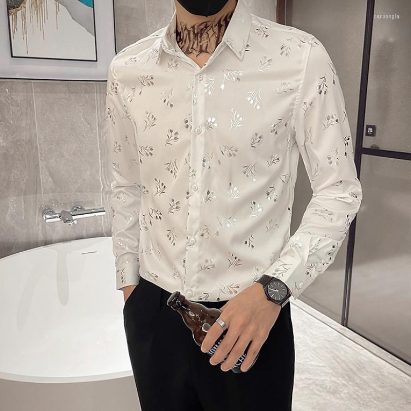 Men's Casual Shirts 2022 Flower Men's Autumn Slim Fit Business Formal Dress Shirt Fashion Social Streetwear Tuxedo Blouse Men Clothing, Black
Men's Casual Shirts 2022 Flower Men's Autumn Slim Fit Business Formal Dress Shirt Fashion Social Streetwear Tuxedo Blouse Men Clothing, Black