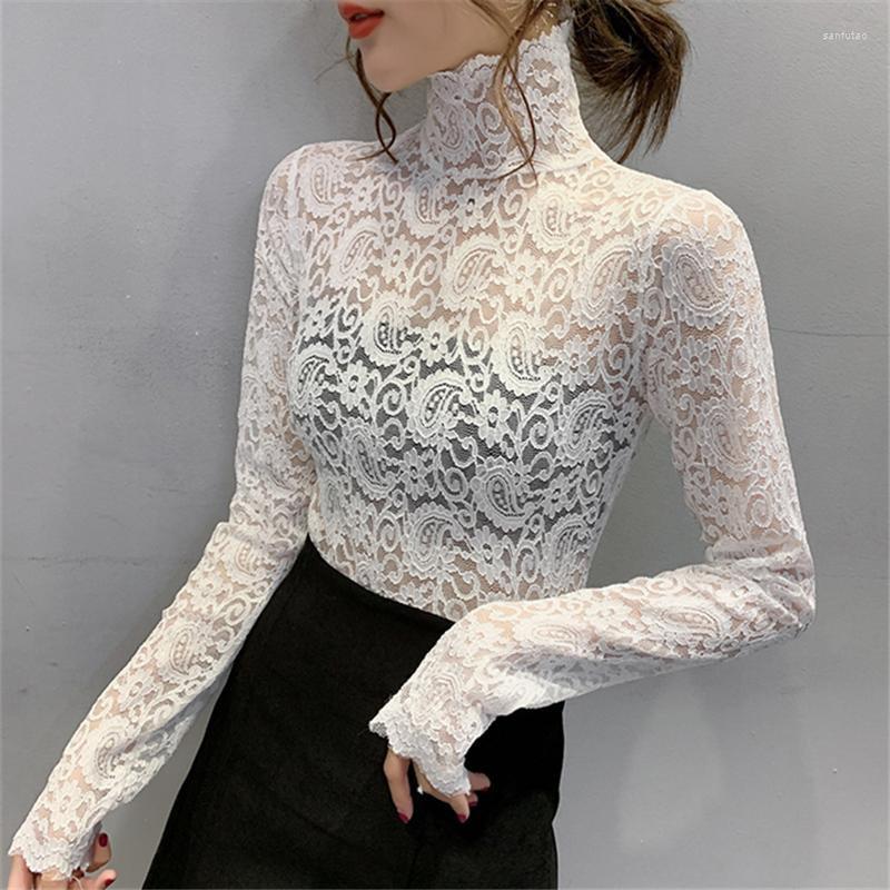 Women' Blouses Long Sleeve High Collar Lace Bottoming Shirt Mesh Tops Temperament Blouse Turtleneck Translucence Sexy For Women Fall, Black
Women' Blouses Long Sleeve High Collar Lace Bottoming Shirt Mesh Tops Temperament Blouse Turtleneck Translucence Sexy For Women Fall, Black