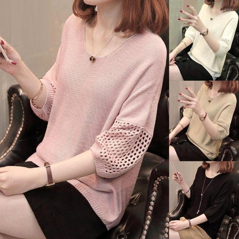 Women's T Shirts Women's T-Shirt Women Casual Solid Color O Neck 3/4 Sleeve Hollow Out Loose Blouse Knitwear Style Easy To Match, Black
Women's T Shirts Women's T-Shirt Women Casual Solid Color O Neck 3/4 Sleeve Hollow Out Loose Blouse Knitwear Style Easy To Match, Black