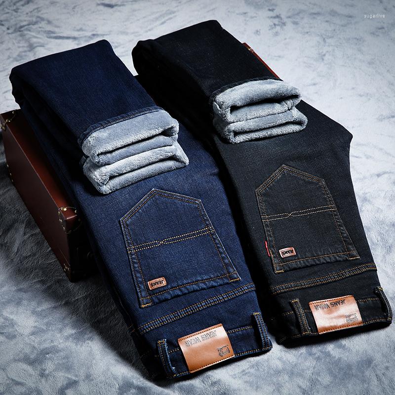 Men's Jeans 2022 Winter Men's Warm Business Casual Elasticity Thick Fleece Denim Pants Overalls Trousers Black Plus Size 40 42, Black 815-a2-1093
Men's Jeans 2022 Winter Men's Warm Business Casual Elasticity Thick Fleece Denim Pants Overalls Trousers Black Plus Size 40 42, Black 815-a2-1093