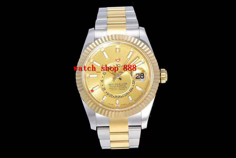 TWfactory many Colour Men's 9001 Automatic Wristwatches Gold Dual Time Zone Watch Men R326938 Sky Dweller GMT Sapphire Glass Crystal R326935-3
TWfactory many Colour Men's 9001 Automatic Wristwatches Gold Dual Time Zone Watch Men R326938 Sky Dweller GMT Sapphire Glass Crystal R326935-3