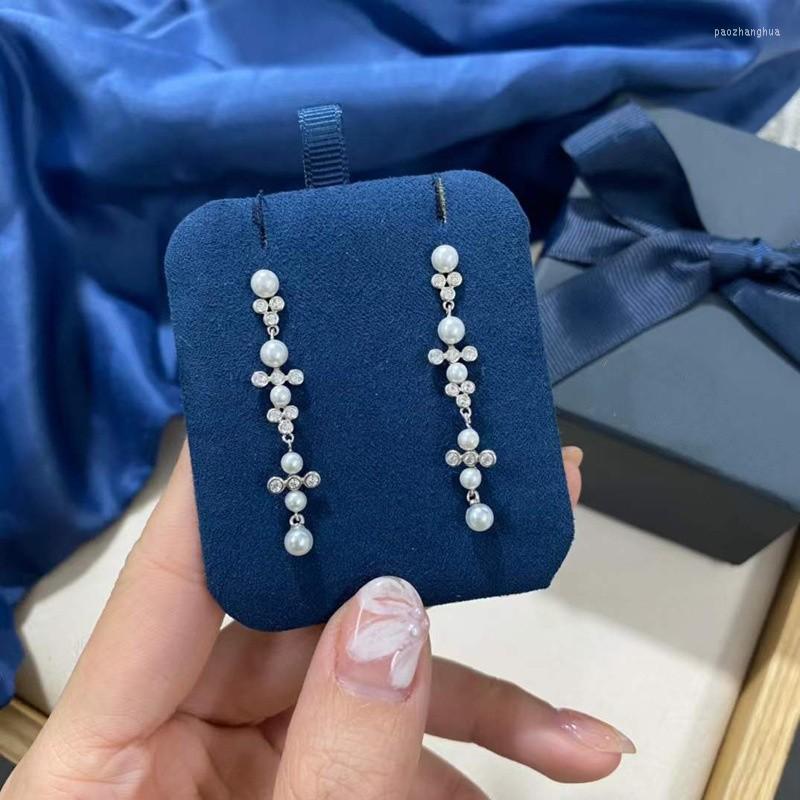 Dangle Earrings Silver Color French Simple Luxury High End Cross Long Freshwater Pearl Elegant Wedding Jewelry Zk30
Dangle Earrings Silver Color French Simple Luxury High End Cross Long Freshwater Pearl Elegant Wedding Jewelry Zk30