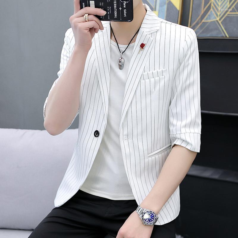 Men's Suits Men's & Blazers Summer Suit Men Seven Minutes Sleeve Korean Version Slim Fashion Trend Coat Net Red Handsome Stripe Small, Black
Men's Suits Men's & Blazers Summer Suit Men Seven Minutes Sleeve Korean Version Slim Fashion Trend Coat Net Red Handsome Stripe Small, Black