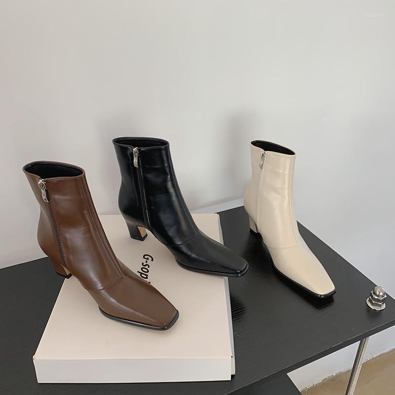 Boots Fashion Women Ankle Square Toe Short Botas Black Brown Beige Side Zipper Thick Mid Heels Autumn Winter Woman 35-39
Boots Fashion Women Ankle Square Toe Short Botas Black Brown Beige Side Zipper Thick Mid Heels Autumn Winter Woman 35-39