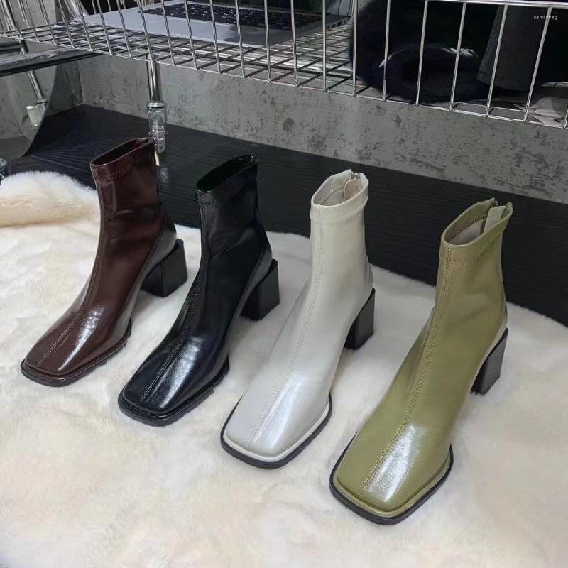 Boots 2022 Arrivals Square Toe Women Black Brown White Green High Heels Short Stretch Shoes Back Zipper Winter Pumps
Boots 2022 Arrivals Square Toe Women Black Brown White Green High Heels Short Stretch Shoes Back Zipper Winter Pumps