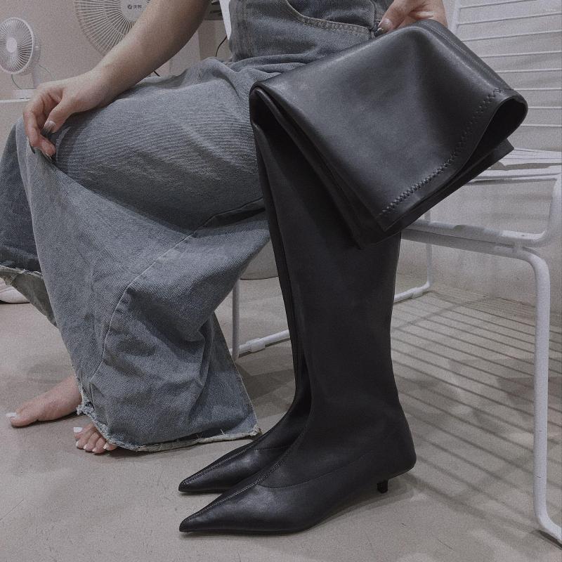Boots Pointed Toe Women Over The Knee Fashion High Quality Side Zipper Sock Booties Thin Low Heels Winter Autumn Stretch Shoes, Black
Boots Pointed Toe Women Over The Knee Fashion High Quality Side Zipper Sock Booties Thin Low Heels Winter Autumn Stretch Shoes, Black