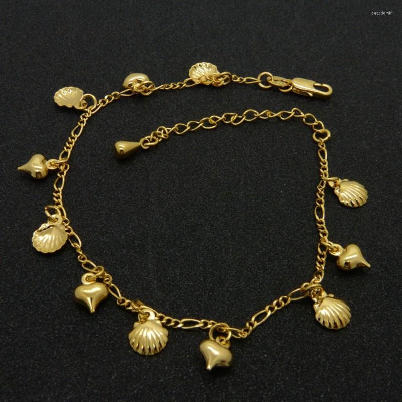 Anklets Summer Beach Foot Chain Women Anklet With Heart Shell Design 9k Yellow Gold Filled Charm Lady Girls Jewelry Gift
Anklets Summer Beach Foot Chain Women Anklet With Heart Shell Design 9k Yellow Gold Filled Charm Lady Girls Jewelry Gift