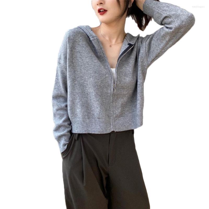 Women's Knits Loose Knitted Sweatshirt Women 2022 Spring And Autumn Casual Long-sleeve Sweater Hooded Zipper Coat Student Knit Top NS2140, Black
Women's Knits Loose Knitted Sweatshirt Women 2022 Spring And Autumn Casual Long-sleeve Sweater Hooded Zipper Coat Student Knit Top NS2140, Black