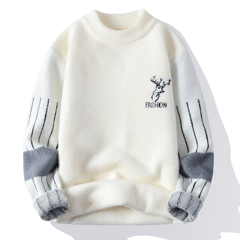 Men's Sweaters Autumn Winter Male Knitwear Fashion Harajuku Cartoon Cute Deer Double-sided Seahorse Hair Blue Sweater Men Pullover
Men's Sweaters Autumn Winter Male Knitwear Fashion Harajuku Cartoon Cute Deer Double-sided Seahorse Hair Blue Sweater Men Pullover