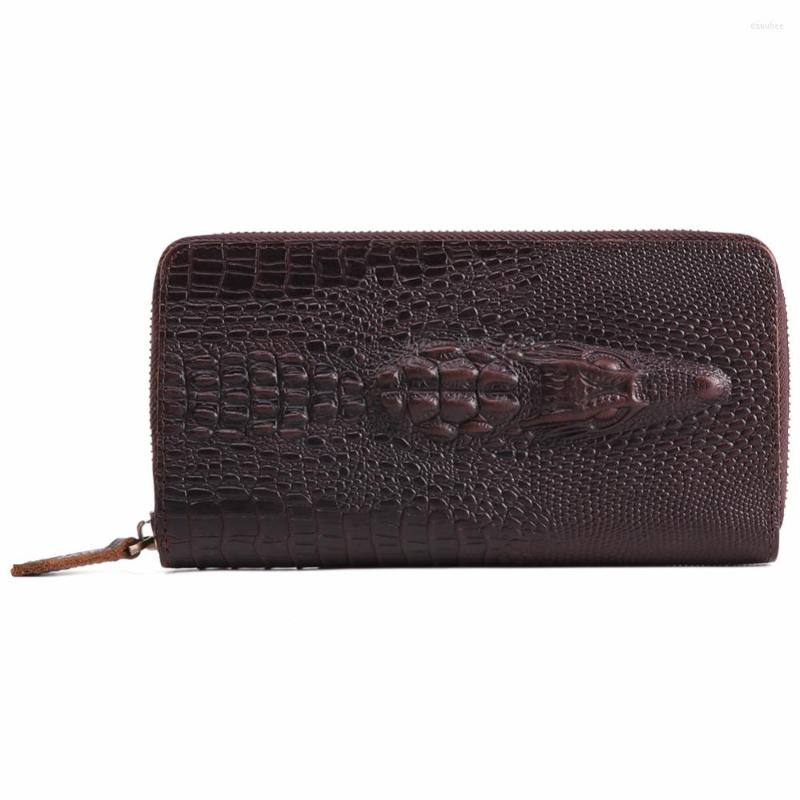 Wallets Men's Genuine Leather Long Purse Male Embossing Crocodile Wallet Men Clutch Bags Walets Phone Unique, 526-12
Wallets Men's Genuine Leather Long Purse Male Embossing Crocodile Wallet Men Clutch Bags Walets Phone Unique, 526-12