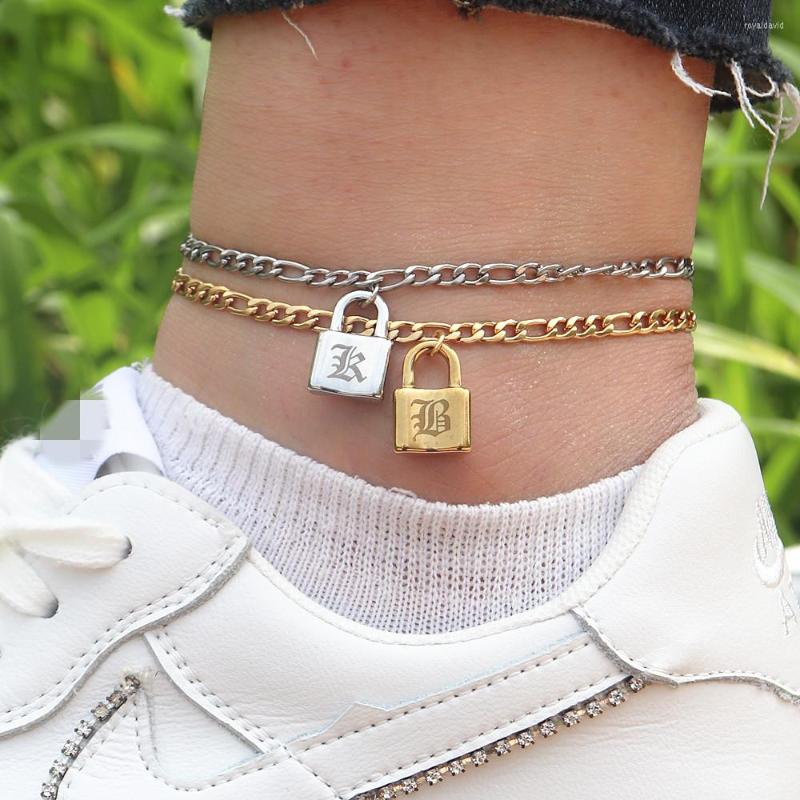 Anklets A-Z Alphabet Initial Anklet Bracelets Cute Lock Pendant For Women Jewelry Stainless Steel Figaro Chain Tobilleras Mujer
Anklets A-Z Alphabet Initial Anklet Bracelets Cute Lock Pendant For Women Jewelry Stainless Steel Figaro Chain Tobilleras Mujer