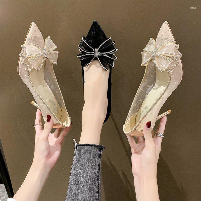 Dress Shoes 2022 Bowknot High Heel Women Sandals Pointed Toe Lace Mules Vintage Gauze Fashion Wedding Crystal, A23-2
Dress Shoes 2022 Bowknot High Heel Women Sandals Pointed Toe Lace Mules Vintage Gauze Fashion Wedding Crystal, A23-2