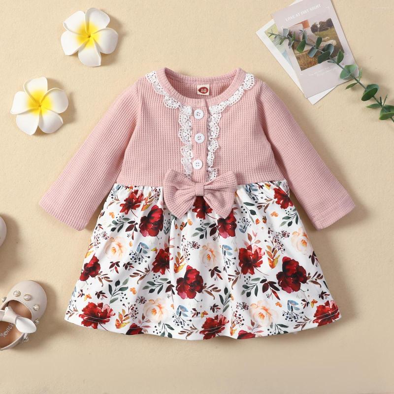 Girl Dresses Baby Girls Floral Print Dress Long Sleeve O-neck High Waist Large Hem With Bow-knot Lace Bow Flower, Pink
Girl Dresses Baby Girls Floral Print Dress Long Sleeve O-neck High Waist Large Hem With Bow-knot Lace Bow Flower, Pink