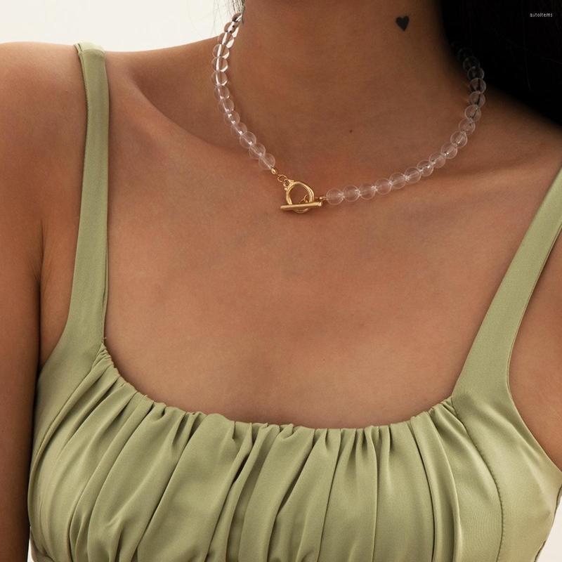 Choker JCYMONG 2022 Trendy Transparent Beads Necklace For Women Gold Color OT Buckle Collar Female Fashion Jewelry Gift
Choker JCYMONG 2022 Trendy Transparent Beads Necklace For Women Gold Color OT Buckle Collar Female Fashion Jewelry Gift