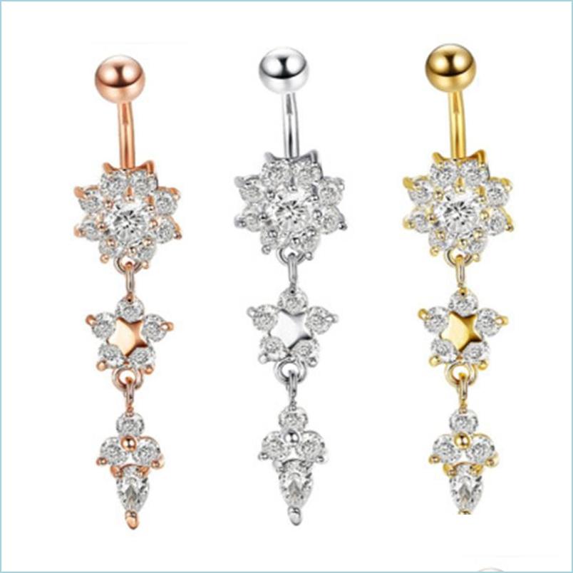 Navel Bell Button Rings Sexy Belly Bars Button Rings Piercing Crystal Flower Body Jewelry Navel Ring Golden Accessories 6 Styles D Dhyio
Navel Bell Button Rings Sexy Belly Bars Button Rings Piercing Crystal Flower Body Jewelry Navel Ring Golden Accessories 6 Styles D Dhyio