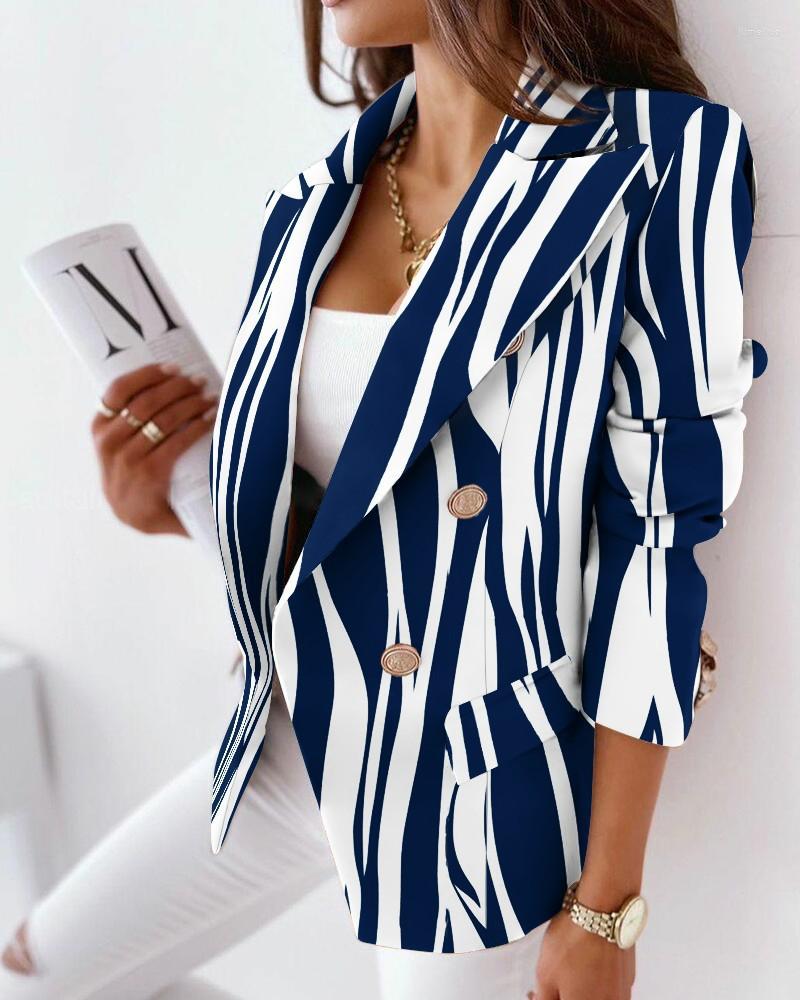 Women's Suits Spring Autumn Est Women Long-sleeve Blazer Jacket Print Lapel Blouse Office Work Slim Fit Ladie Shirt Cardiga Suit Coats Top
Women's Suits Spring Autumn Est Women Long-sleeve Blazer Jacket Print Lapel Blouse Office Work Slim Fit Ladie Shirt Cardiga Suit Coats Top