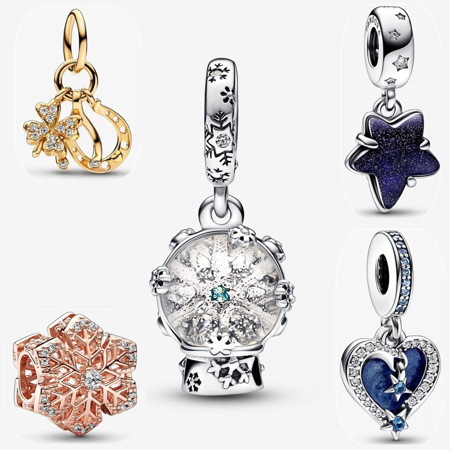 Designer snowflake pendant charm beads DIY fit Pandora style bracelet Women's jewelry
Designer snowflake pendant charm beads DIY fit Pandora style bracelet Women's jewelry