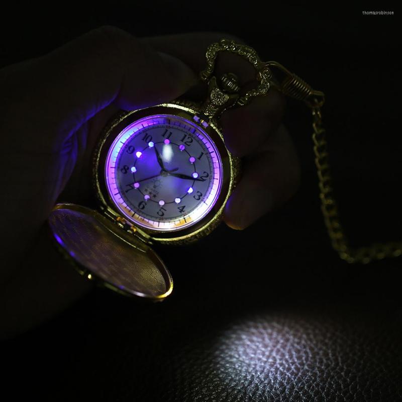 Pocket Watches Creative Noctilucent LED Flash Quartz Vintage Silver/Gold/Bronze Train Motorcycle FOB Chain Luxury Pendant Clock, Train bronze
Pocket Watches Creative Noctilucent LED Flash Quartz Vintage Silver/Gold/Bronze Train Motorcycle FOB Chain Luxury Pendant Clock, Train bronze