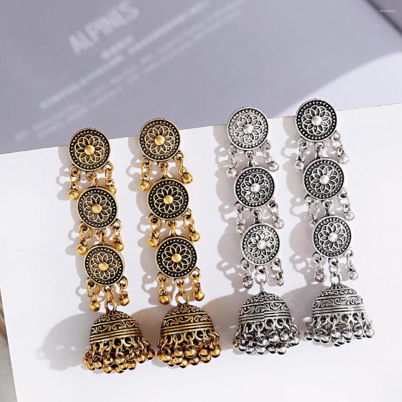 Dangle Earrings Ethnic Vintage Women's Gold Color Flower Carved Jewelry Retro Bell Long Tassel Dangling 2022
Dangle Earrings Ethnic Vintage Women's Gold Color Flower Carved Jewelry Retro Bell Long Tassel Dangling 2022
